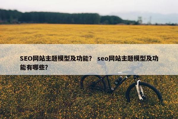 SEO网站主题模型及功能？ seo网站主题模型及功能有哪些？