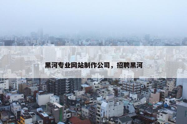 黑河专业网站制作公司，招聘黑河