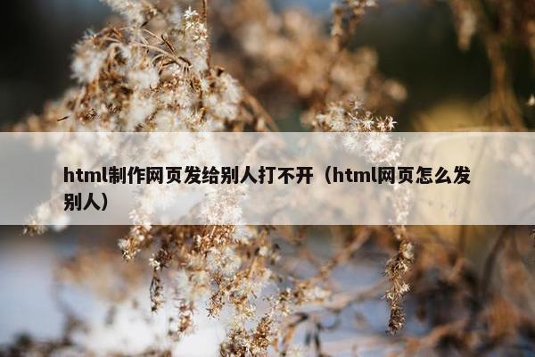 html制作网页发给别人打不开（html网页怎么发别人）
