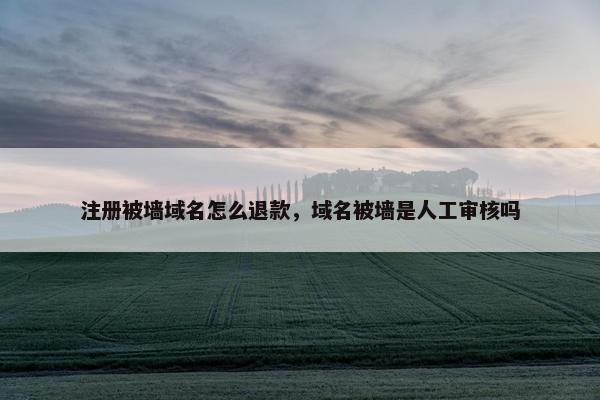 注册被墙域名怎么退款，域名被墙是人工审核吗