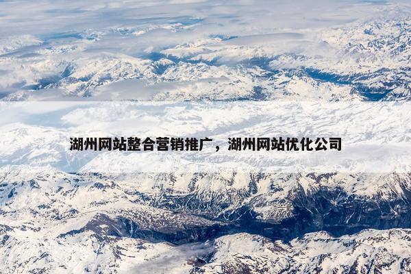 湖州网站整合营销推广，湖州网站优化公司