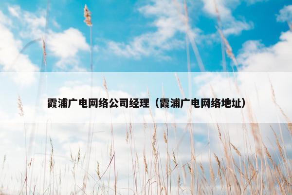 霞浦广电网络公司经理（霞浦广电网络地址）