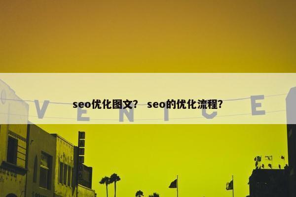seo优化图文？ seo的优化流程？