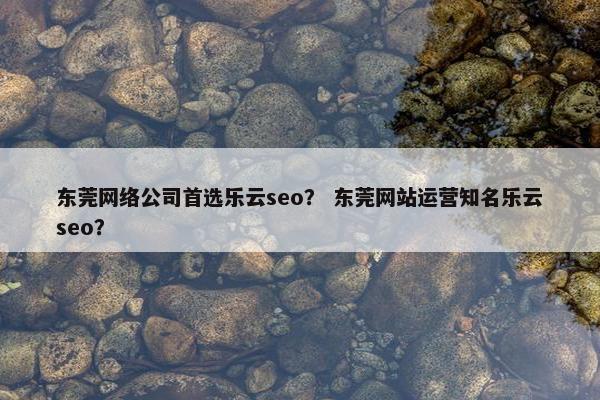 东莞网络公司首选乐云seo？ 东莞网站运营知名乐云seo？