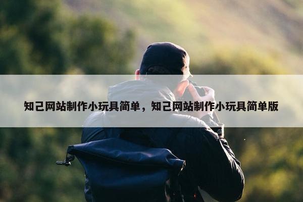 知己网站制作小玩具简单，知己网站制作小玩具简单版