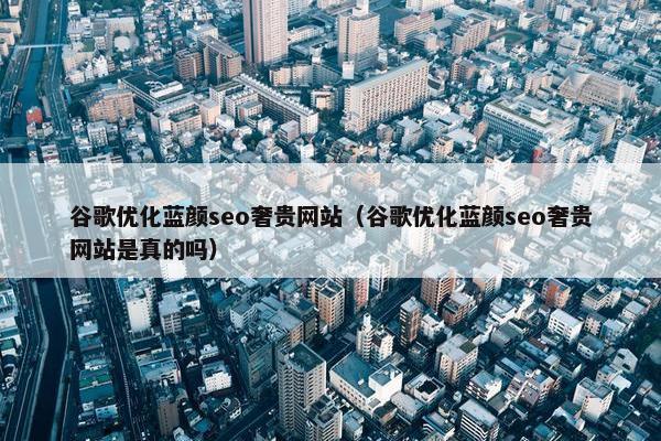 谷歌优化蓝颜seo奢贵网站（谷歌优化蓝颜seo奢贵网站是真的吗）