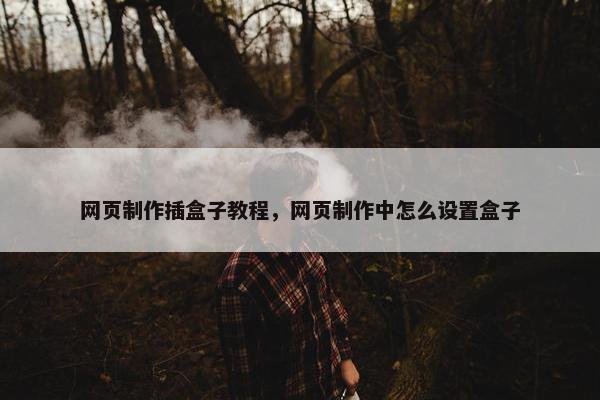 网页制作插盒子教程，网页制作中怎么设置盒子