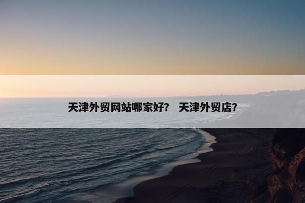 天津外贸网站哪家好？ 天津外贸店？