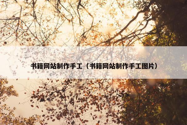 书籍网站制作手工（书籍网站制作手工图片）