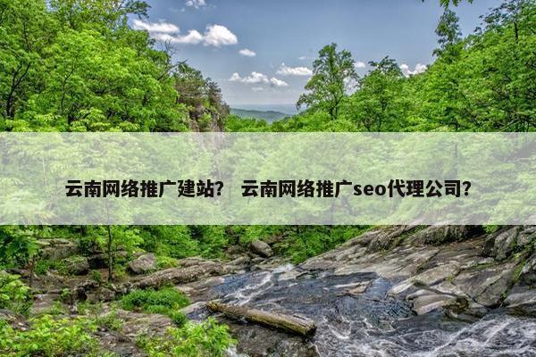 云南网络推广建站？ 云南网络推广seo代理公司？