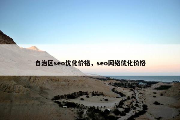 自治区seo优化价格，seo网络优化价格