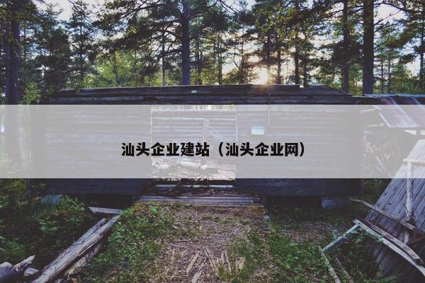 汕头企业建站（汕头企业网）