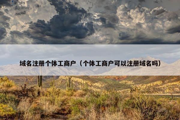 域名注册个体工商户（个体工商户可以注册域名吗）