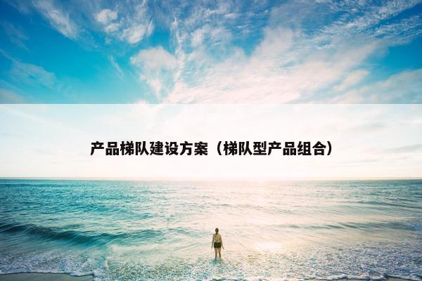 产品梯队建设方案（梯队型产品组合）
