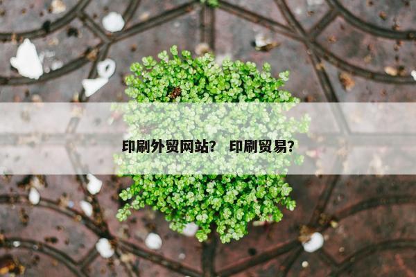 印刷外贸网站？ 印刷贸易？