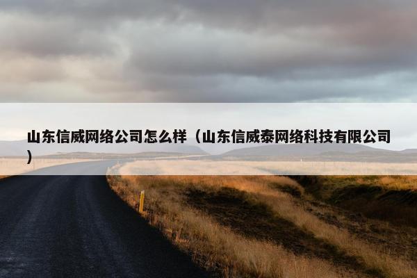 山东信威网络公司怎么样（山东信威泰网络科技有限公司）