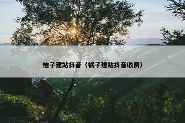 桔子建站抖音（橘子建站抖音收费）