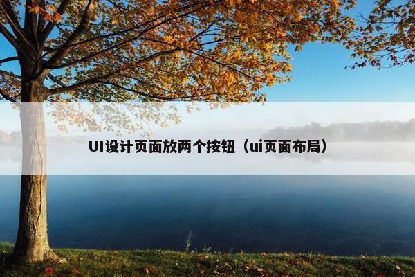UI设计页面放两个按钮（ui页面布局）