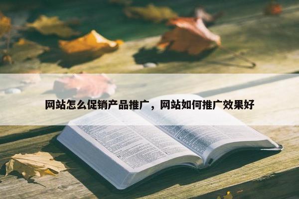 网站怎么促销产品推广，网站如何推广效果好