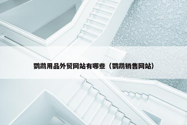 鹦鹉用品外贸网站有哪些（鹦鹉销售网站）