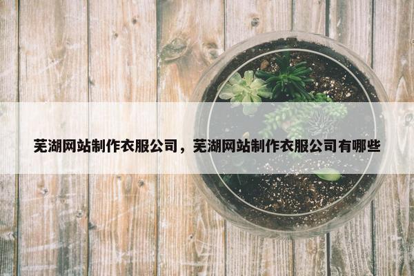 芜湖网站制作衣服公司，芜湖网站制作衣服公司有哪些