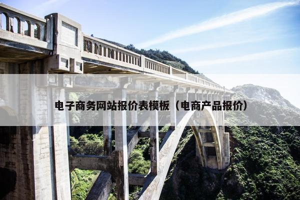 电子商务网站报价表模板（电商产品报价）