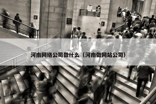 河南网络公司做什么（河南做网站公司）