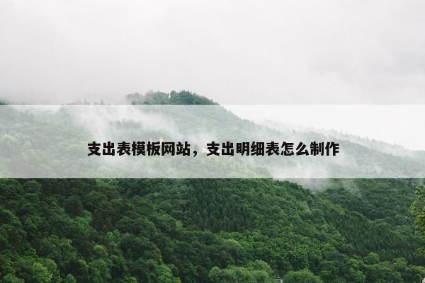 支出表模板网站，支出明细表怎么制作