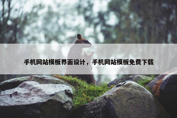 手机网站模板界面设计，手机网站模板免费下载