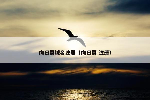 向日葵域名注册（向日葵 注册）