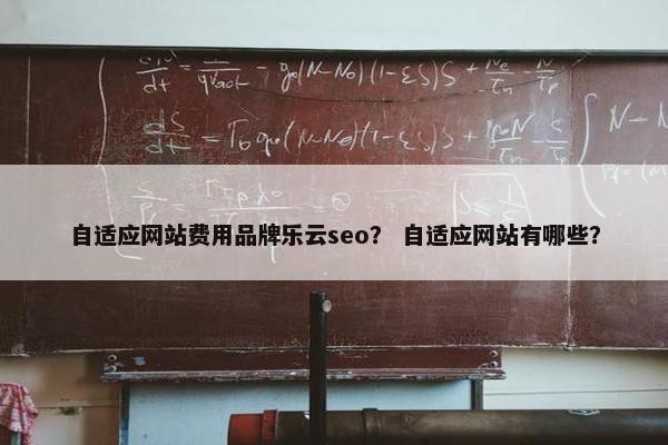 自适应网站费用品牌乐云seo？ 自适应网站有哪些？