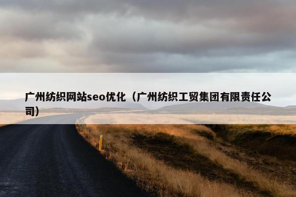 广州纺织网站seo优化（广州纺织工贸集团有限责任公司）