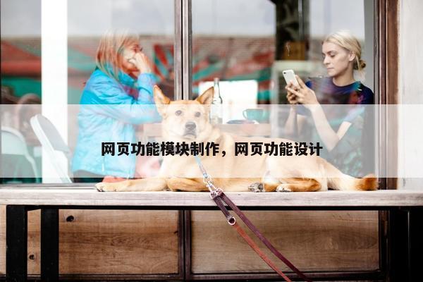 网页功能模块制作，网页功能设计