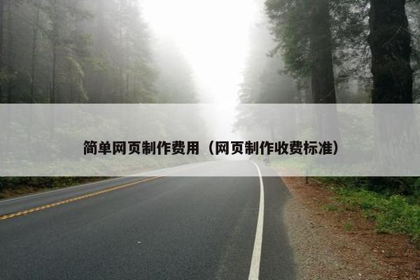 简单网页制作费用（网页制作收费标准）