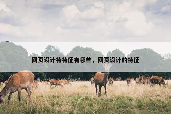 网页设计特特征有哪些，网页设计的特征