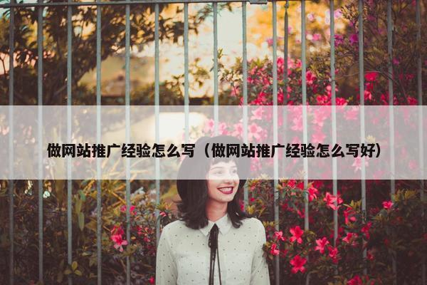 做网站推广经验怎么写（做网站推广经验怎么写好）