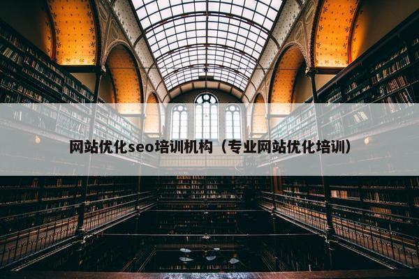 网站优化seo培训机构（专业网站优化培训）