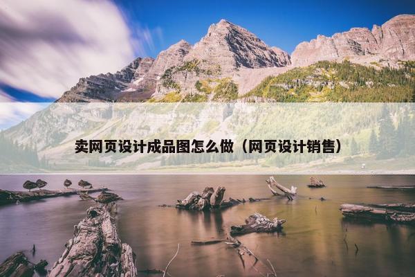 卖网页设计成品图怎么做（网页设计销售）