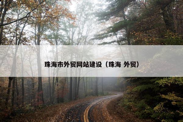 珠海市外贸网站建设（珠海 外贸）