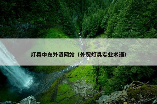 灯具中东外贸网站（外贸灯具专业术语）
