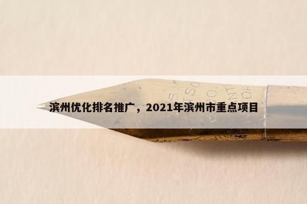 滨州优化排名推广，2021年滨州市重点项目