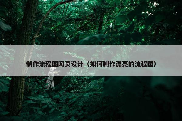 制作流程图网页设计（如何制作漂亮的流程图）