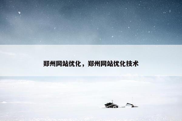 郑州网站优化，郑州网站优化技术