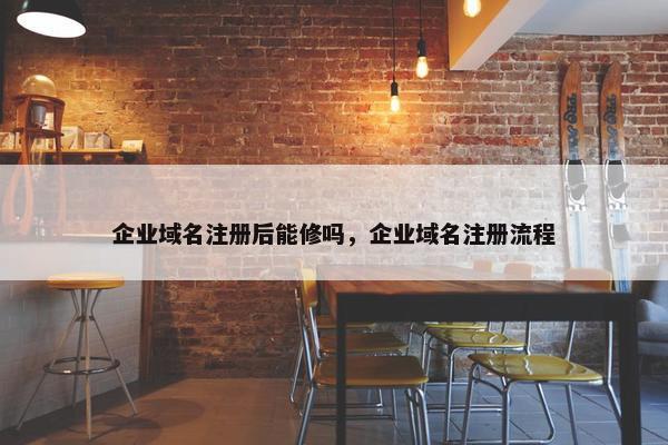 企业域名注册后能修吗，企业域名注册流程