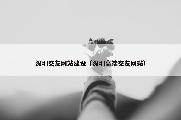 深圳交友网站建设（深圳高端交友网站）