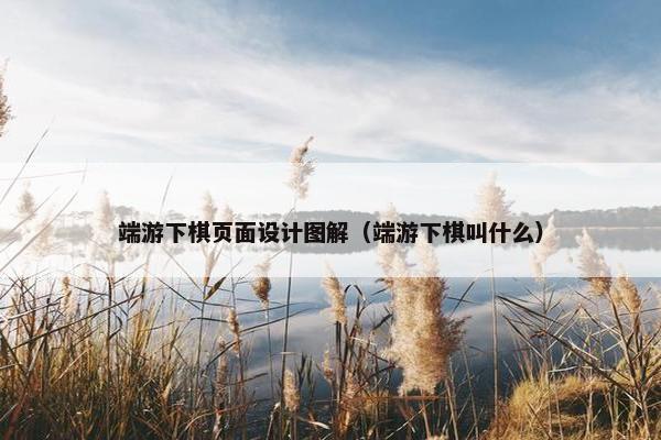 端游下棋页面设计图解（端游下棋叫什么）