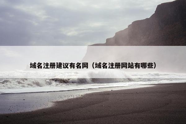 域名注册建议有名网（域名注册网站有哪些）