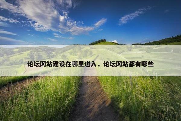 论坛网站建设在哪里进入，论坛网站都有哪些