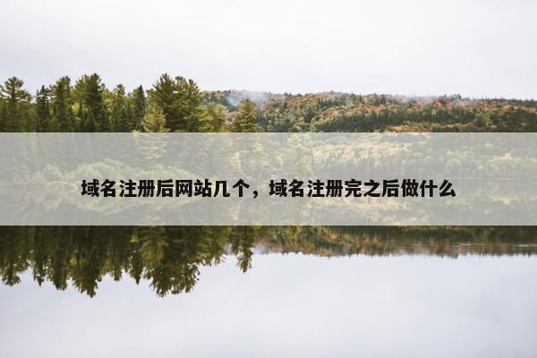 域名注册后网站几个，域名注册完之后做什么