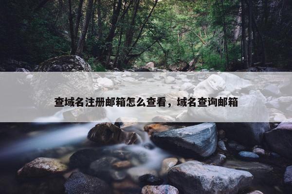查域名注册邮箱怎么查看，域名查询邮箱